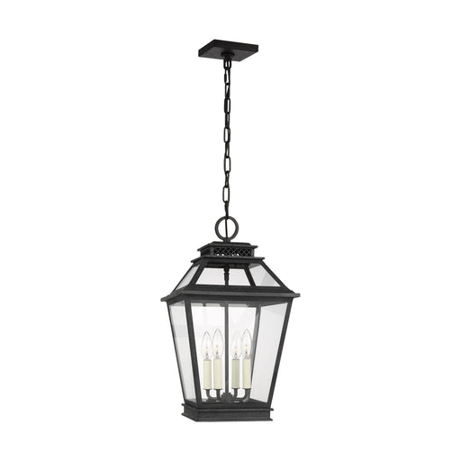 Generation Lighting - CO1054DWZ - Four Light Hanging Lantern - Falmouth - Dark Weathered Zinc