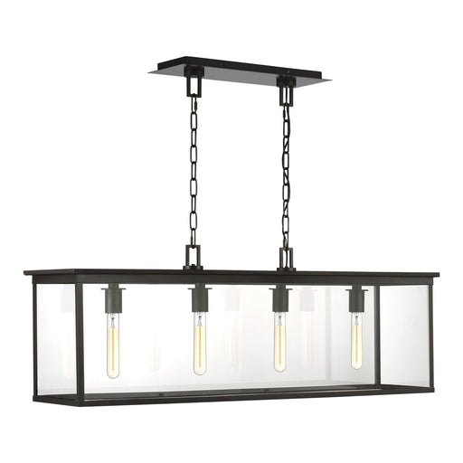 Generation Lighting - CO1214HTCP - Four Light Outdoor Linear Chandelier - Freeport - Heritage Copper