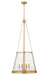 Z-Lite - 341P18-RB - Four Light Pendant - Prescott - Rubbed Brass
