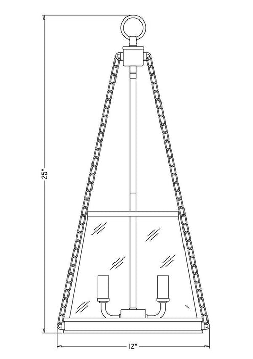 Prescott Three Light Pendant-Foyer/Hall Lanterns-Z-Lite-Lighting Design Store