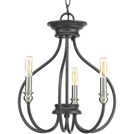 Progress Lighting - P350042-143 - Three Light Semi-Flush Convertible - Whisp - Graphite