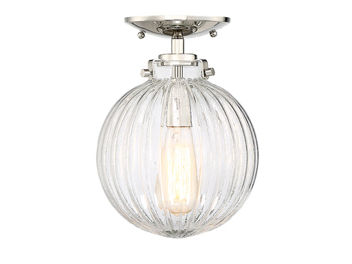 Meridian - M60056PN - One Light Semi Flush Mount - Msemi - Polished Nickel