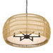 Golden - 6805-6 BLK-NR - Six Light Chandelier - Matte Black
